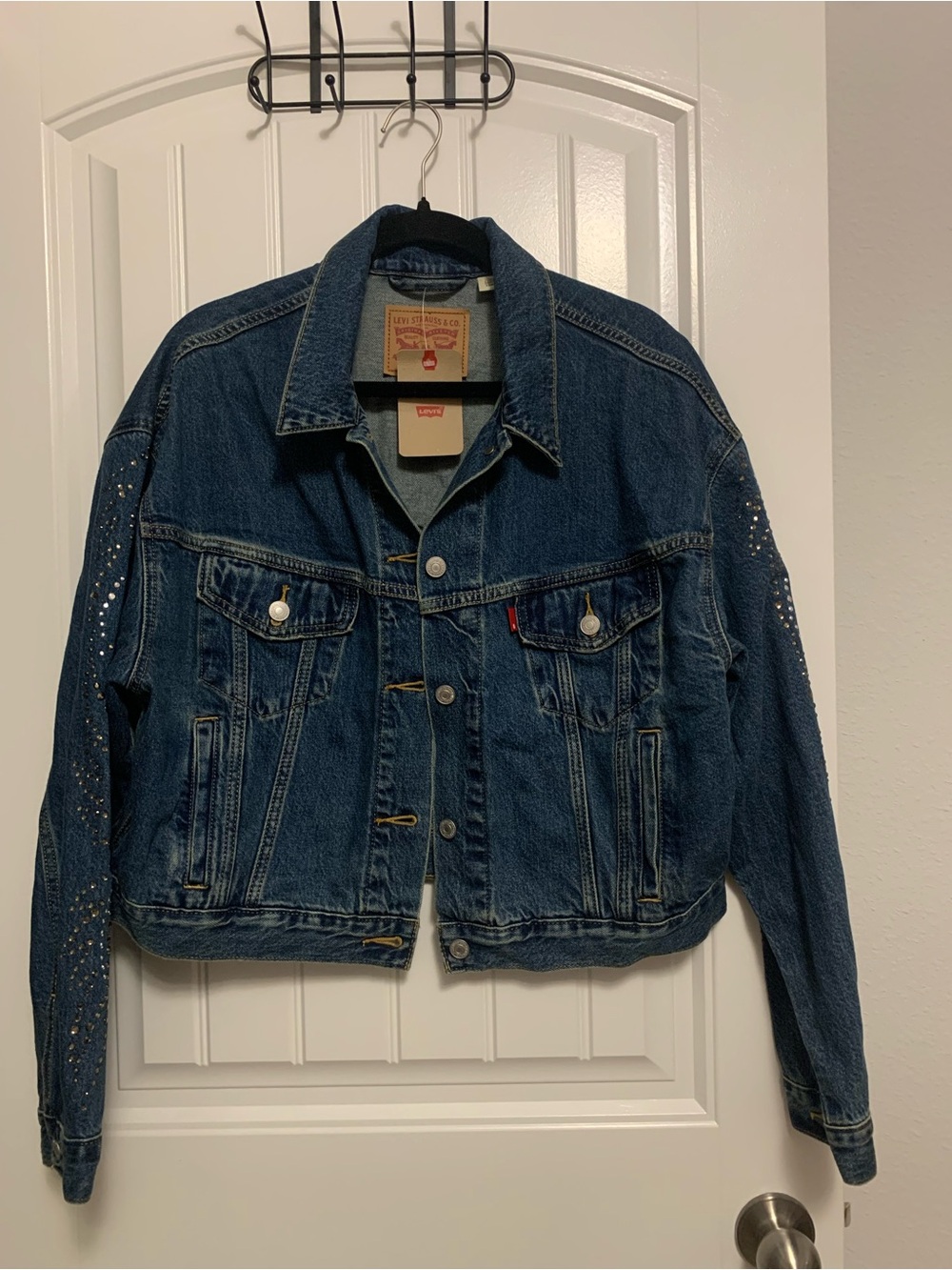 NWT - Levi's Women's Dark Wash Studded Denim Jacket